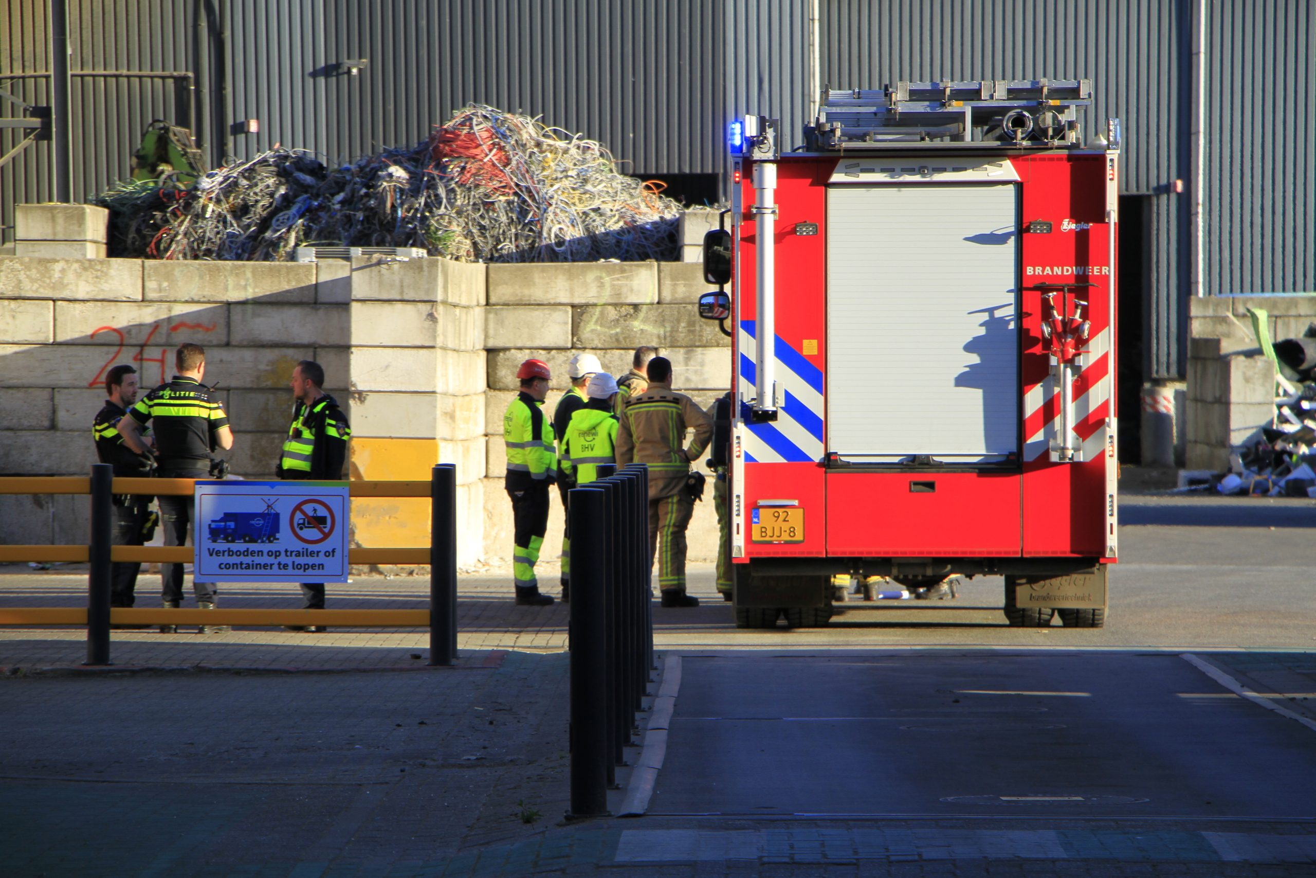 Overslagstation in Weert korte tijd ontruimd vanwege gaslucht